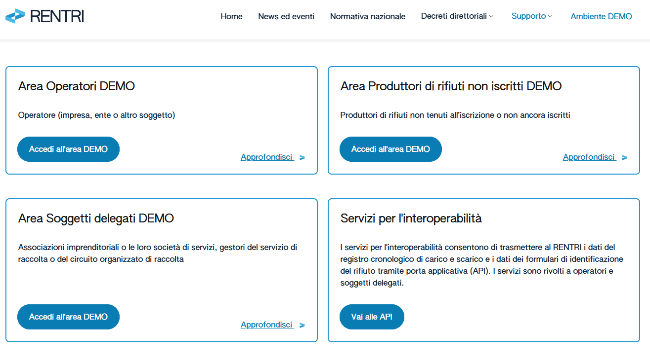 RENTRI demo e come funziona