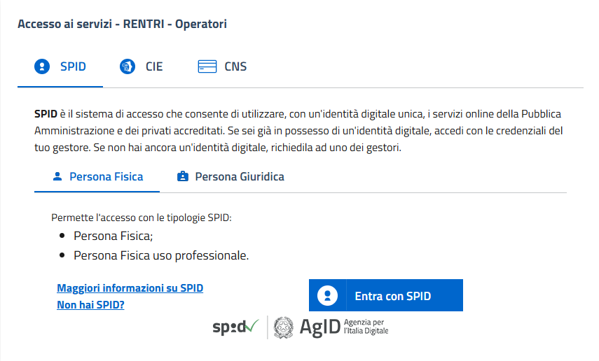 iscrizione rentri