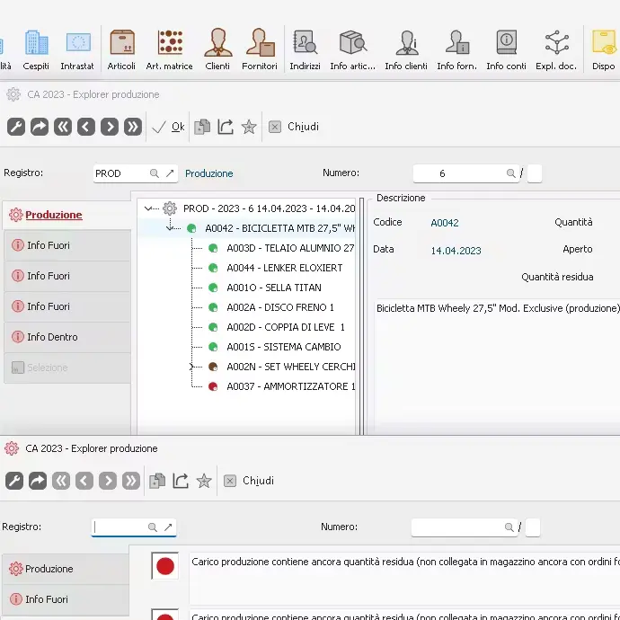 Radix ERP produzione