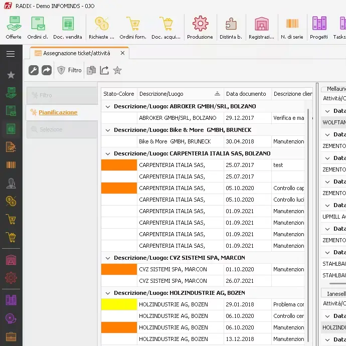Radix ERP service