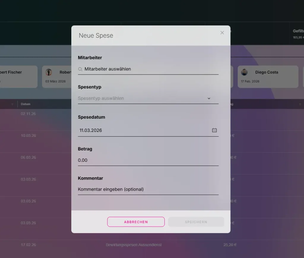 Spesenverwaltung mit FlamingoHR