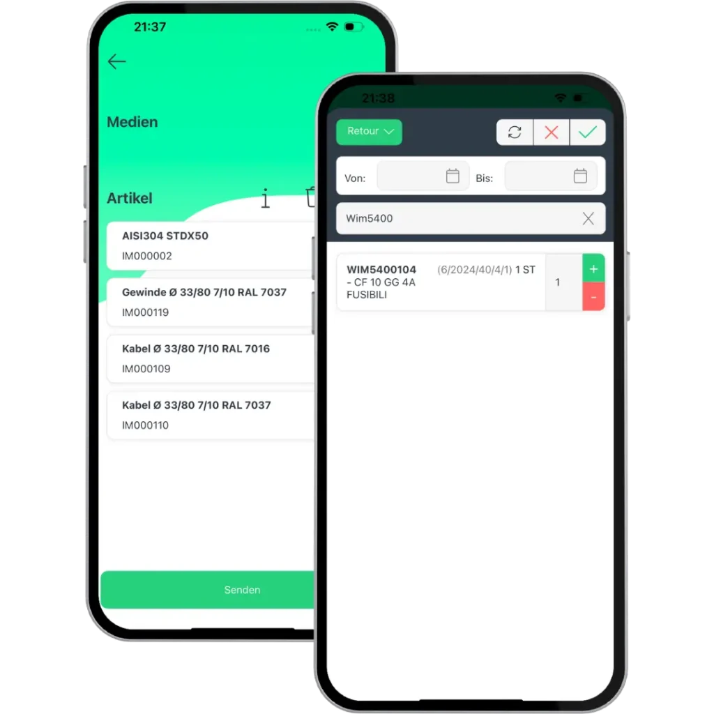 Ergo Mobile Work - Verwaltung von Retouren
