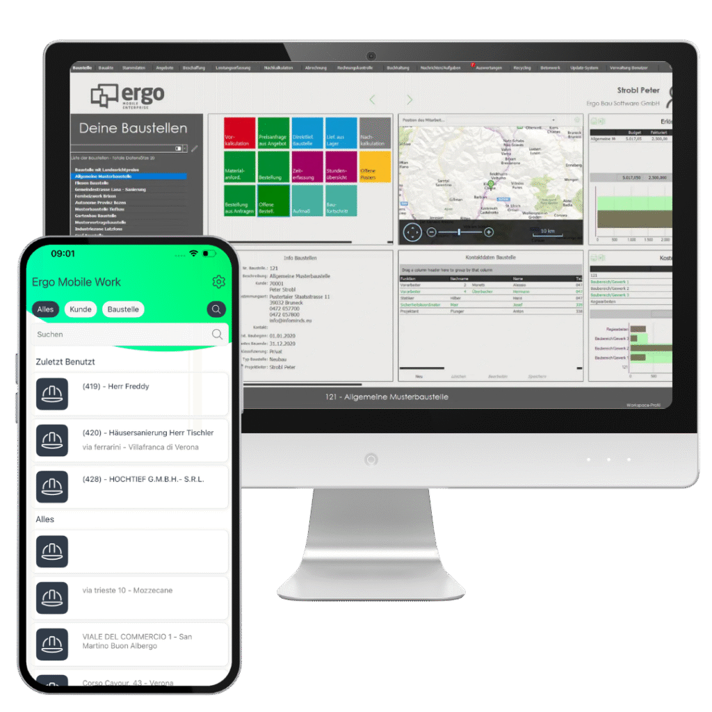 Ergo Mobile Work Bestellungen und Materialtransfers immer aktuell