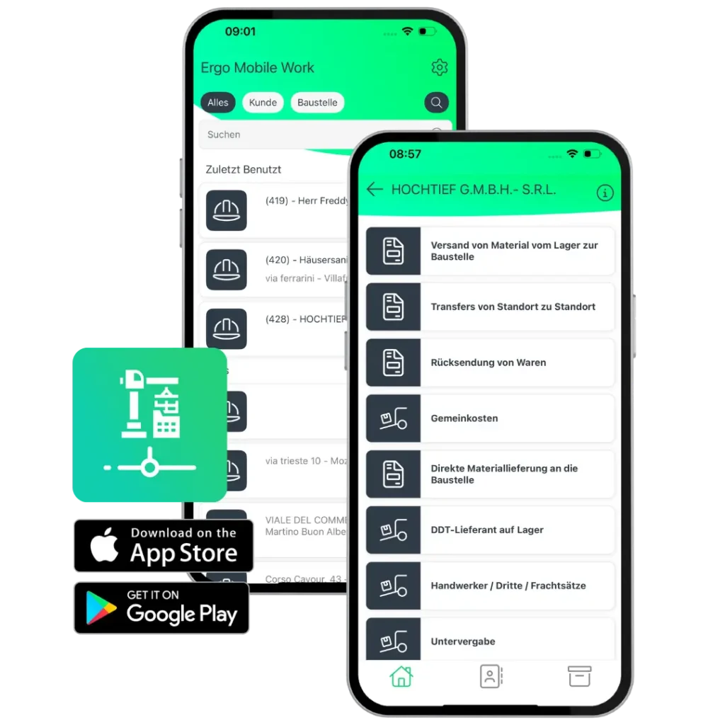 app ergo mobile work