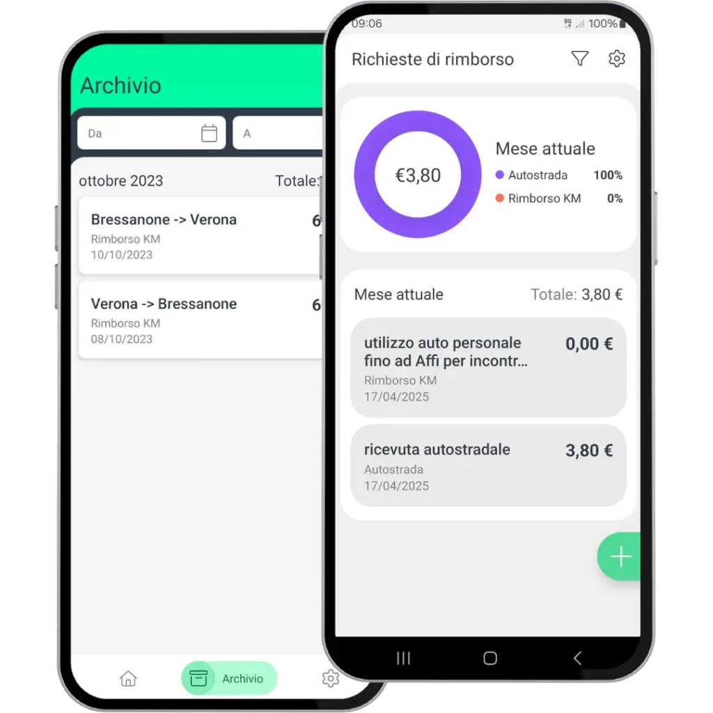 Radix+ Expenses - archivio dei rimborsi spese aziendali