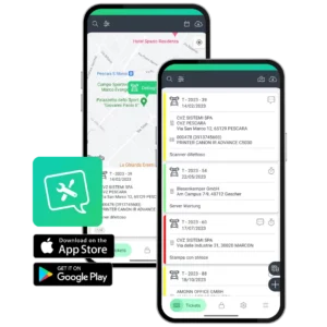 Service management app per assistenza tecnica, ricambi e interventi