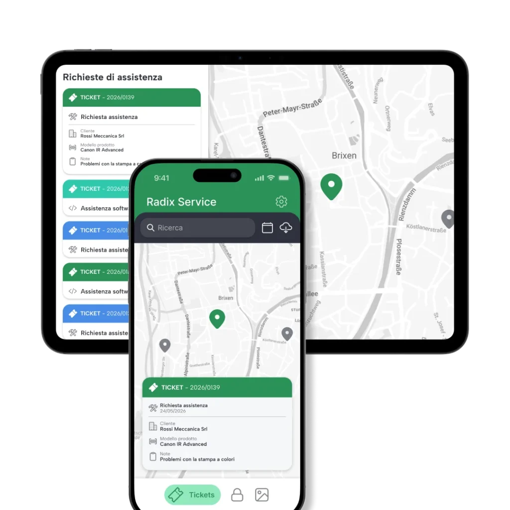 Gestione dei ticket in mobilità