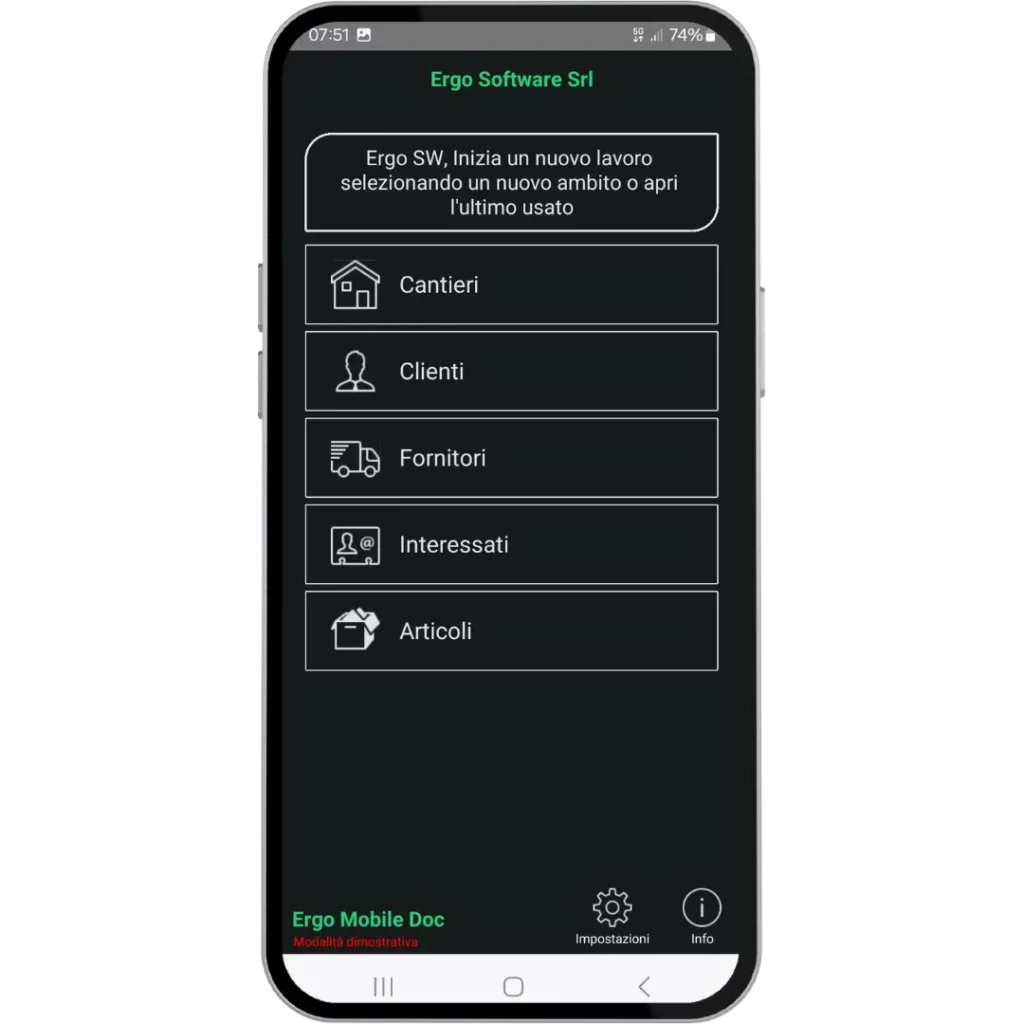 ergo mobile doc accessi personalizzati