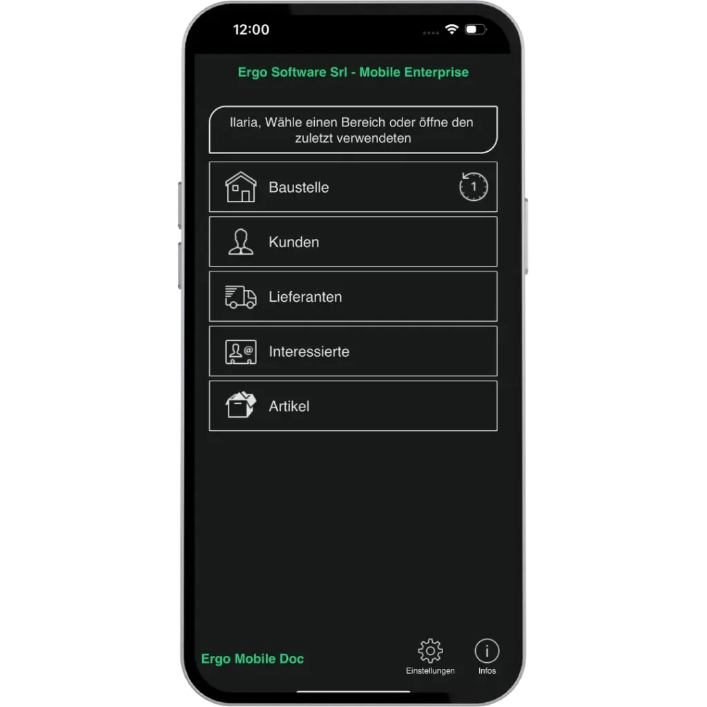 ergo mobile doc Personalisierte Zugriffe