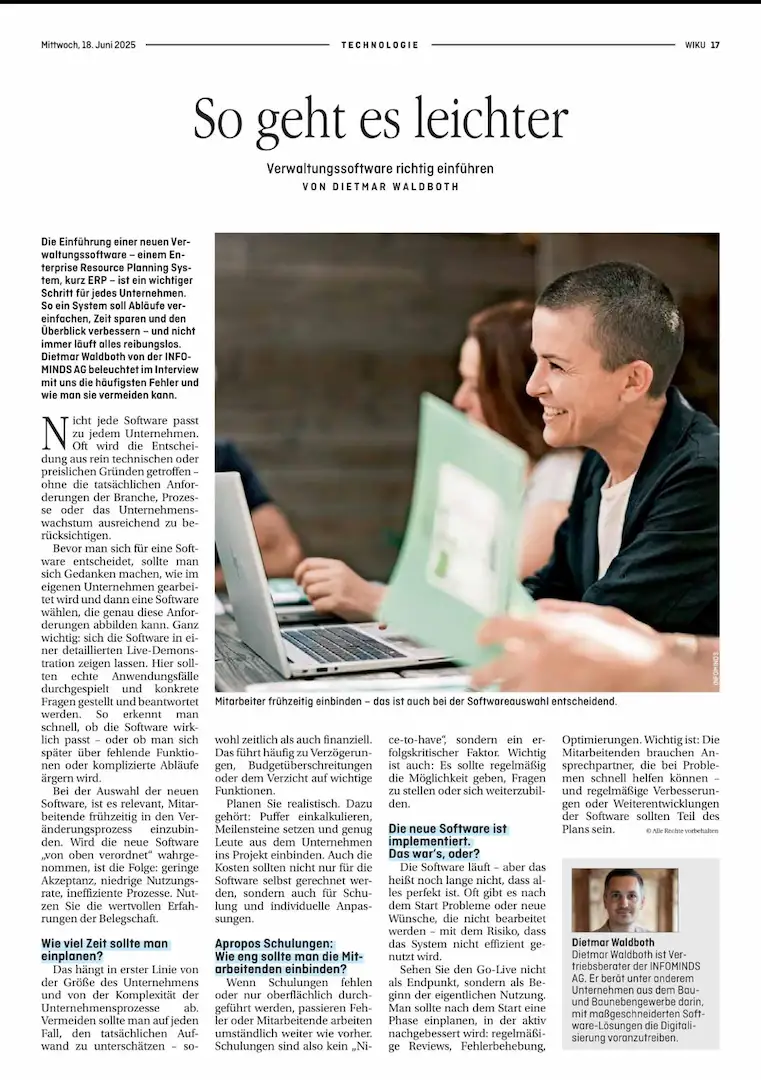 Interview veröffentlicht in WIKU | Technologie – 18. Juni 2025