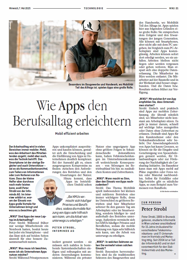 Wie Apps den Berufsalltag erleichtern