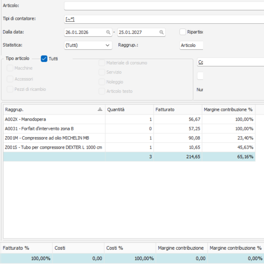 software gestionale manutenzioni macchine e impianti dashboard Fatturazione automatica e controllo costi-ricavi