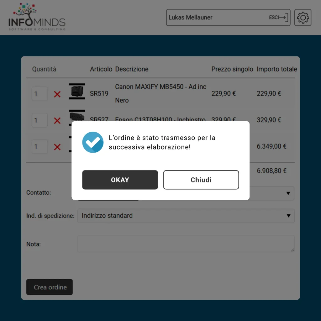 Dashboard Accesso Esclusivo B2B Portale Sales