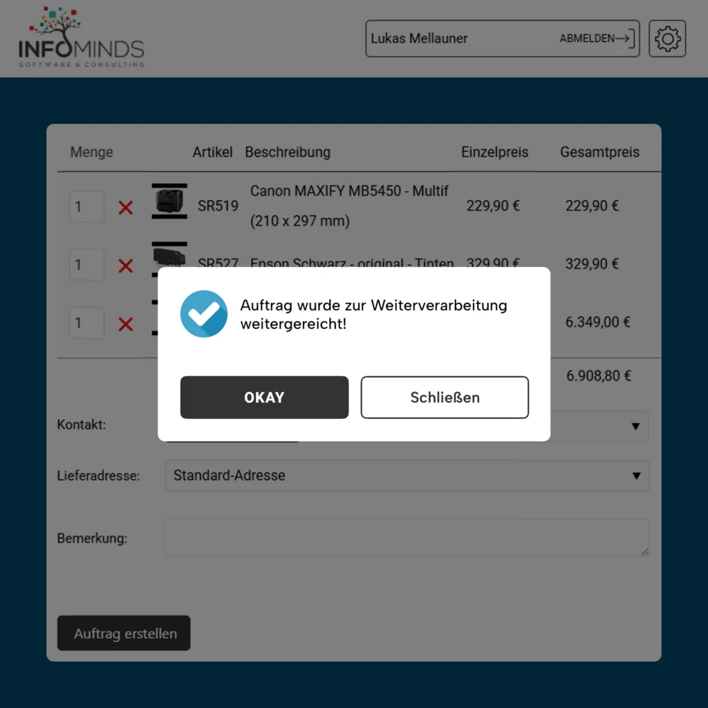 Exklusiver B2B-Zugang Kundenportal Sales