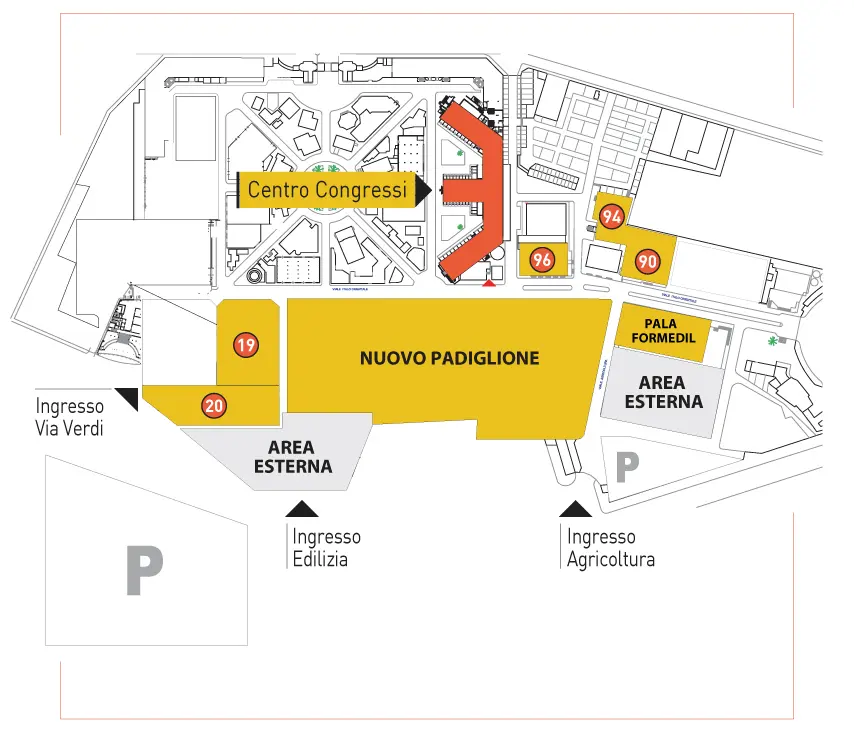 Planimetria SAIE per incontrare Ergo Software a Bari. 23 - 25 ottobre 2025 