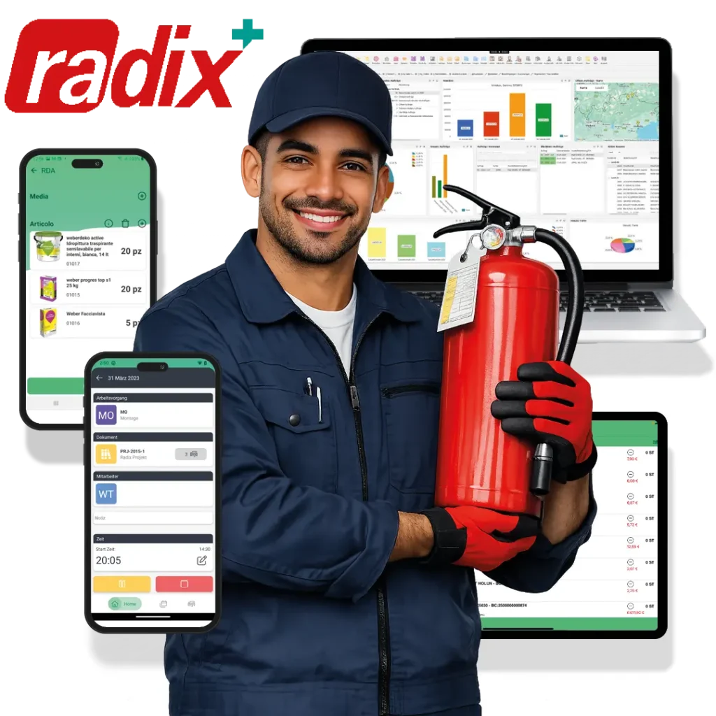 Dashboard gestionale manutenzione antincendio con alert scadenze normative