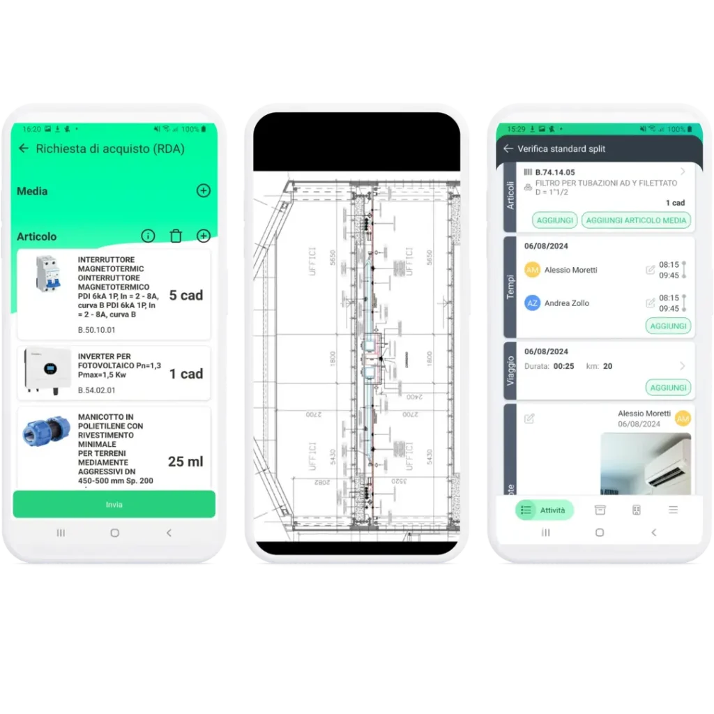 app gestionale impiantisti