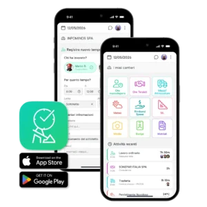 Daily Report app per il cantiere con badge di cantiere