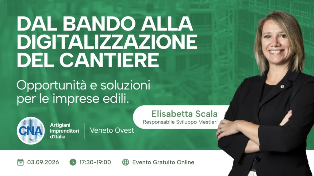 Evento online in collaborazione con il CNA Veneto Ovest