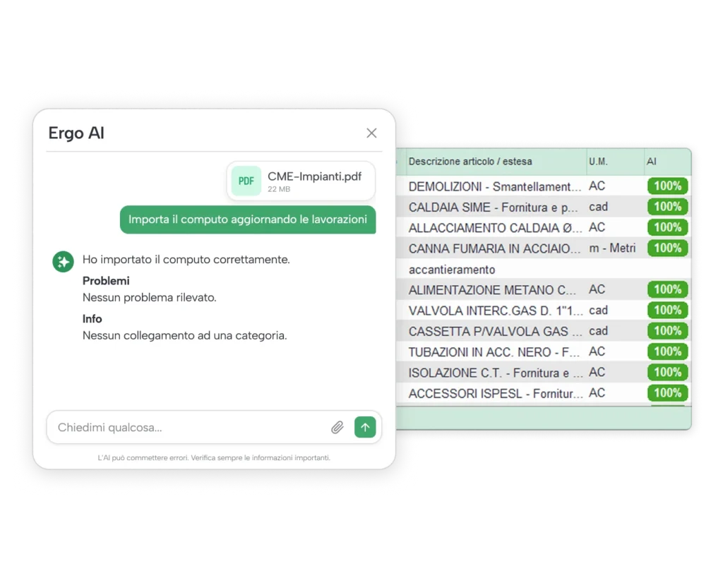 Crea computi metrici e preventivi con l'Intelligenza Artificiale